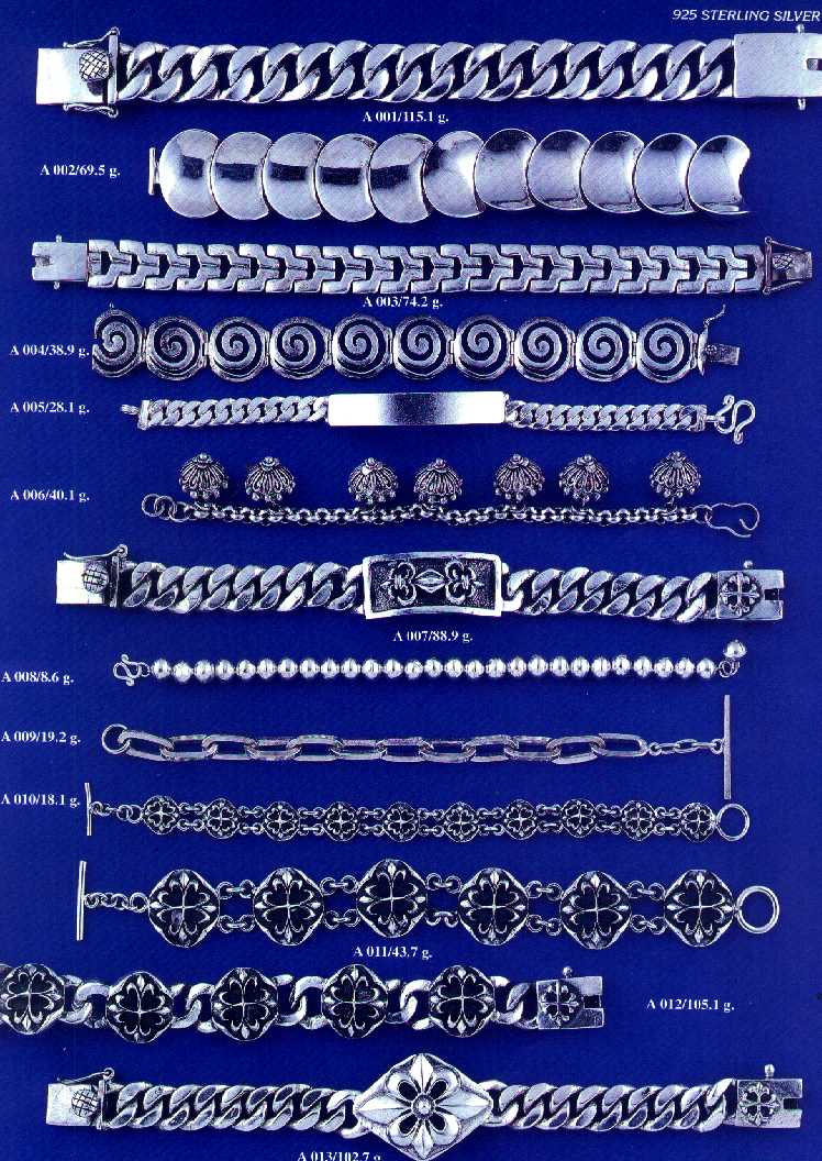 Sterling silver men's bracelets (146929 bytes)